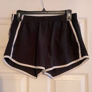 Black running shorts